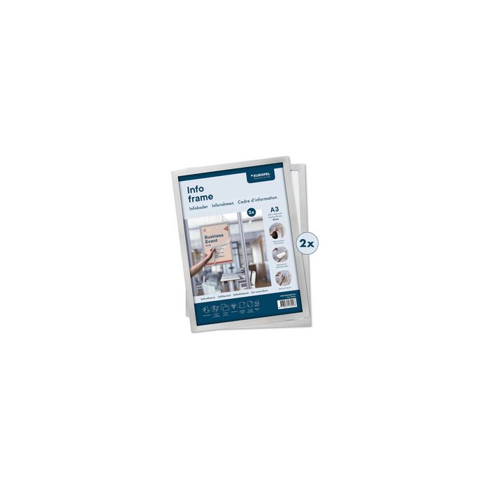 EUROPEL Cadre magnétique INFO FRAME, A3, argent