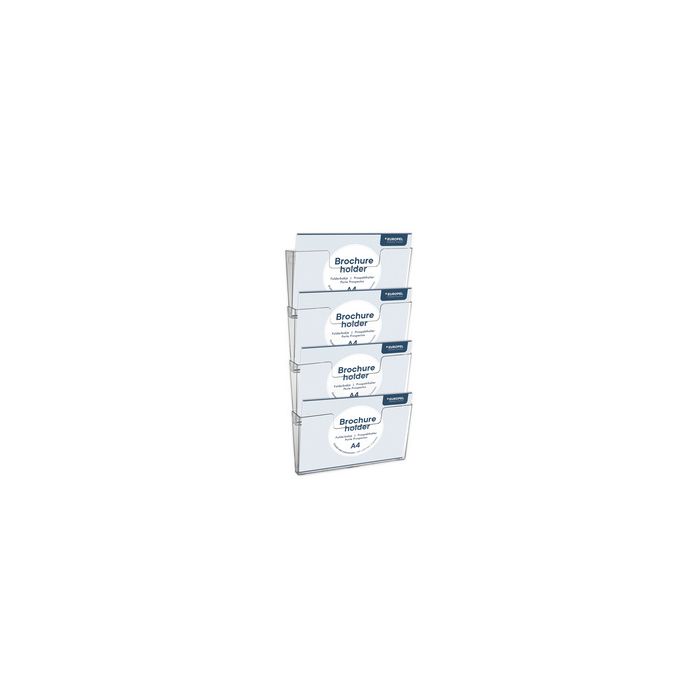 EUROPEL Porte-brochures mural, A4 paysage, transparent