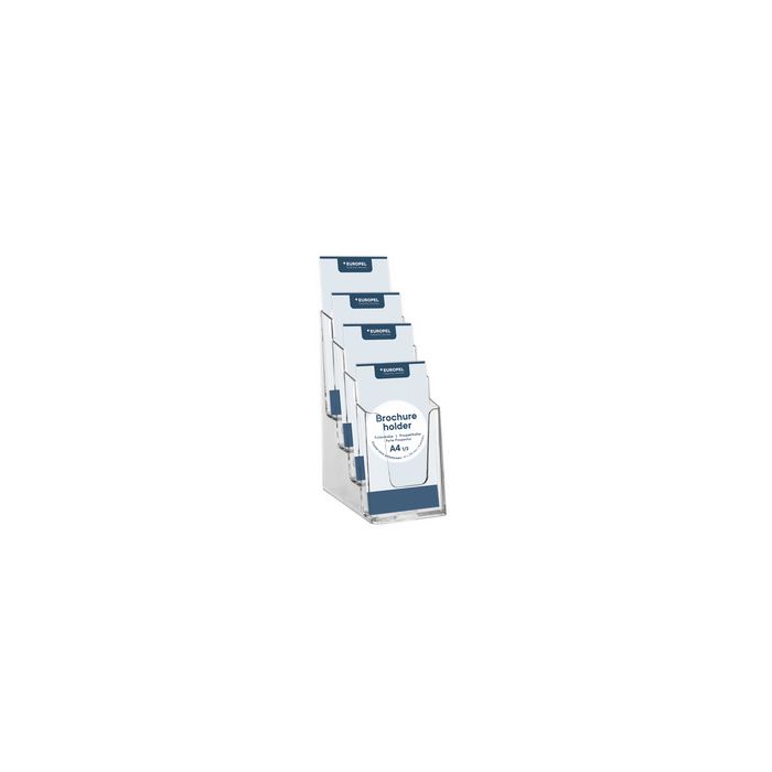 EUROPEL Porte-brochures, 1/3 A4 portrait, transparent