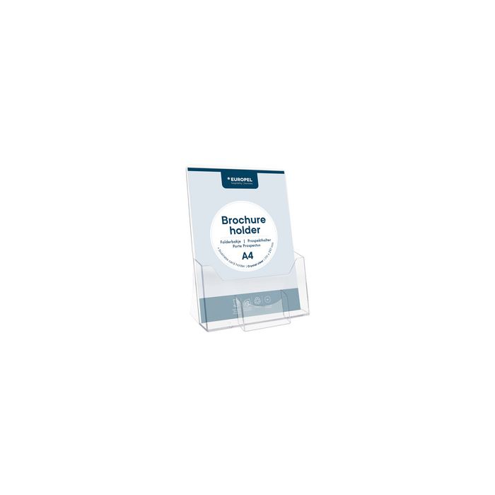 EUROPEL Porte-brochures, A4, avec compartiment pour cartes
