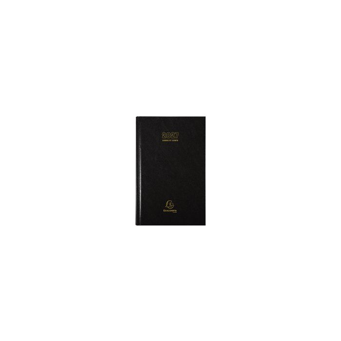 EXACOMPTA Agenda Carré Euro/Cents, 135 x 210 mm, 2027, noir