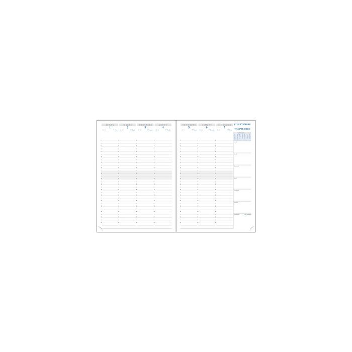 EXACOMPTA Agenda SAD 29 VERONE, 2026/2027, 16 mois, noir