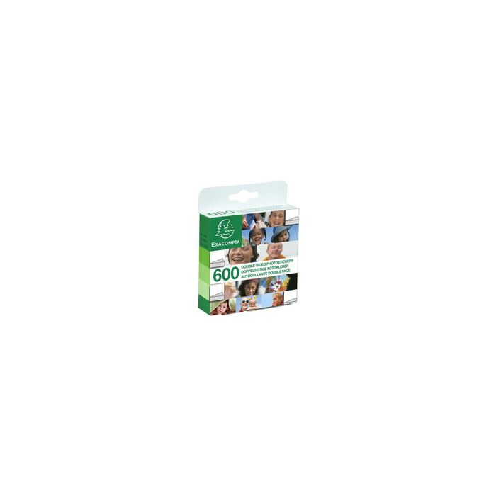 EXACOMPTA Autocollants pour photos, blanc, double-face