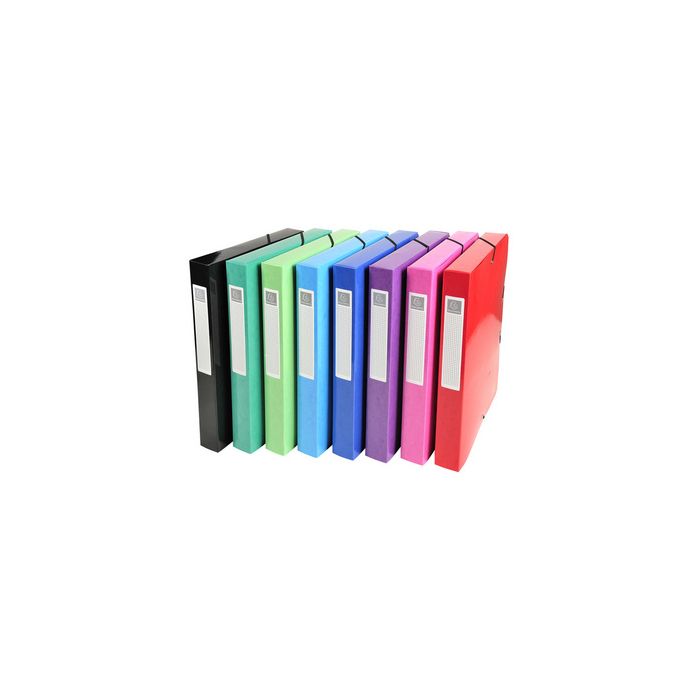 EXACOMPTA Boîte de classement Iderama, carton, A4, assorti x8