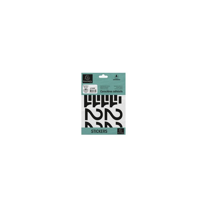 EXACOMPTA Chiffres auto-ashésifs 0-9, 60 mm, noir