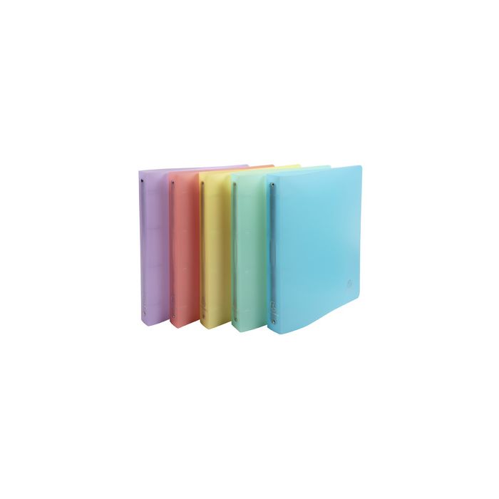 EXACOMPTA Classeur à anneaux Chromaline, 4 anneaux, assorti x5