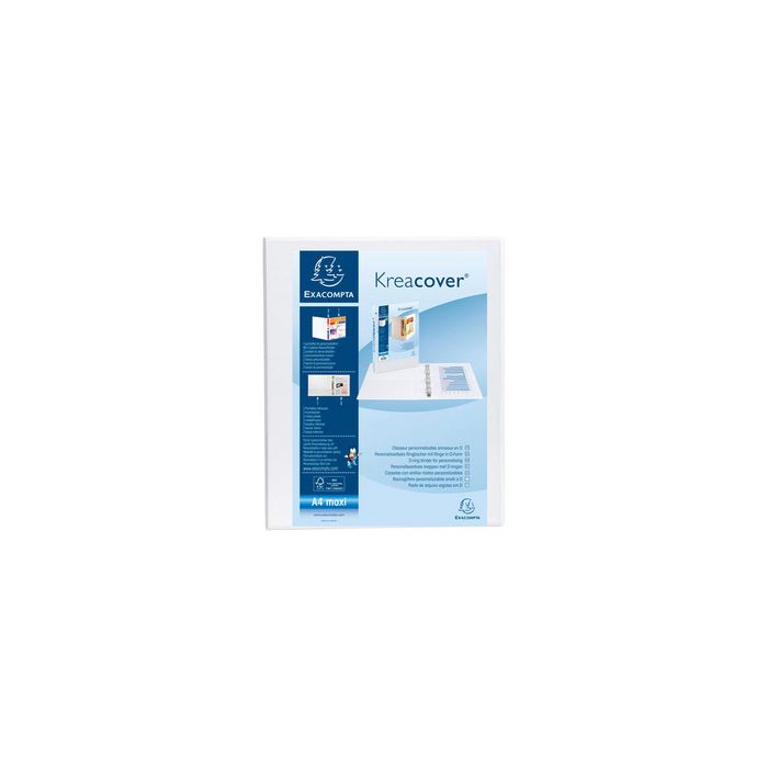 EXACOMPTA Classeur personnalisable Kreacover, A4 Maxi, blanc