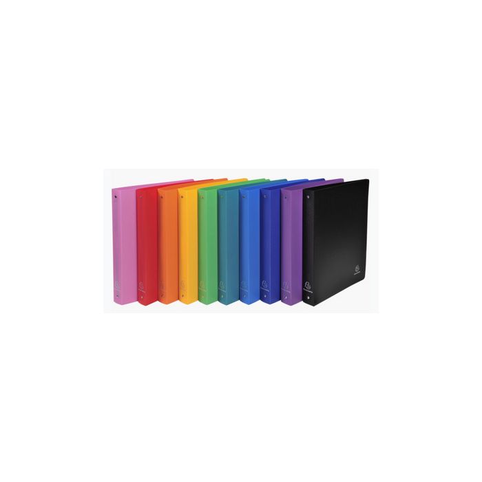 EXACOMPTA Classeur semi-rigide PP, A4, 4 anneaux, assorti x20