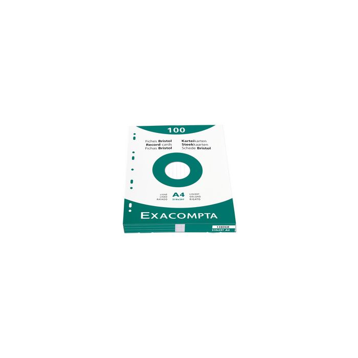 EXACOMPTA Fiches bristol, A4, quadrillé, assorti