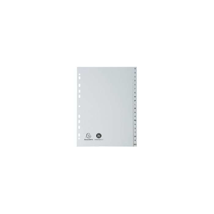 EXACOMPTA Intercalaires en plastique, A-Z, A4, 26 touches
