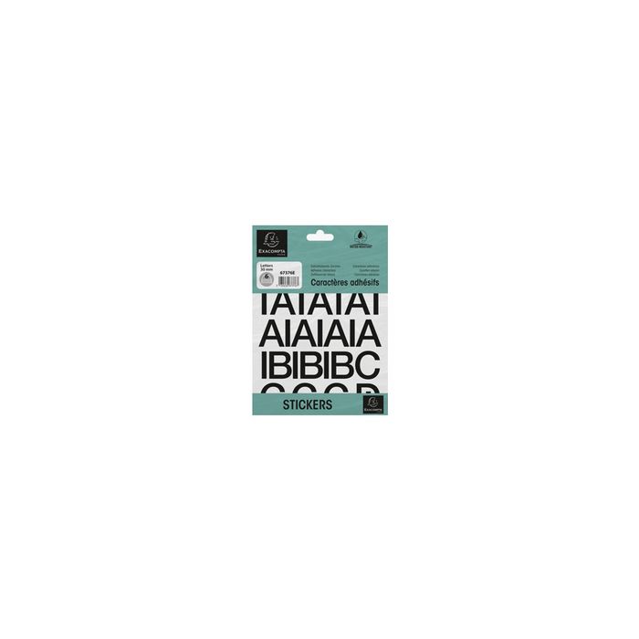 EXACOMPTA Lettres auto-adhésives A-Z, 30 mm, noir