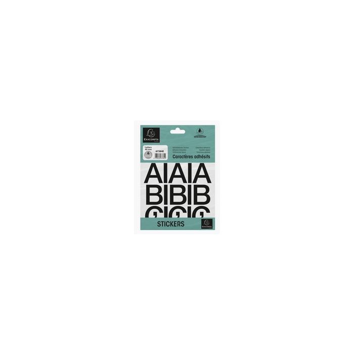EXACOMPTA Lettres auto-adhésives A-Z, 40 mm, noir