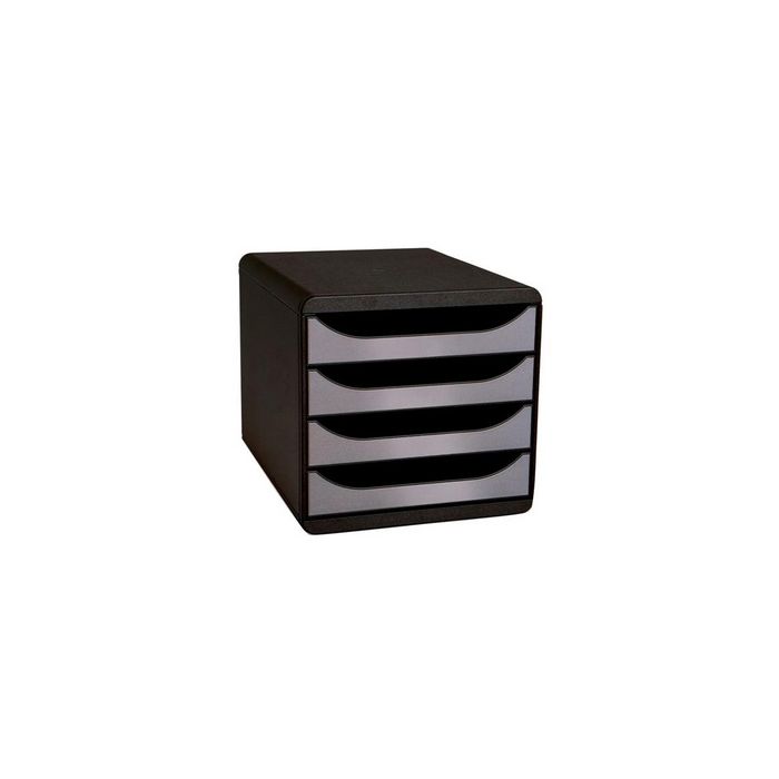 EXACOMPTA Module de classement BIG-BOX, 4 tiroirs, argent