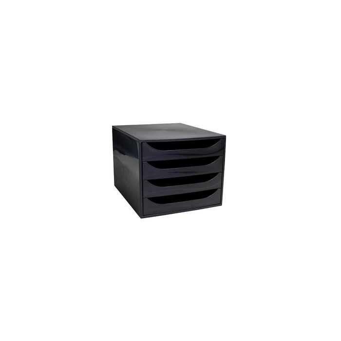 EXACOMPTA Module de classement ECOBOX, 4 tiroirs, noir