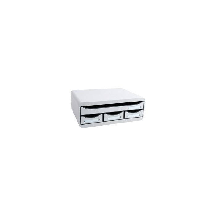 EXACOMPTA Module de classement TOOLBOX MINI, 4 tiroirs, gris