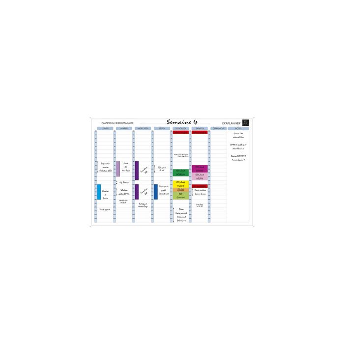 EXACOMPTA Planning magnétique hebdomadaire Exaplanner