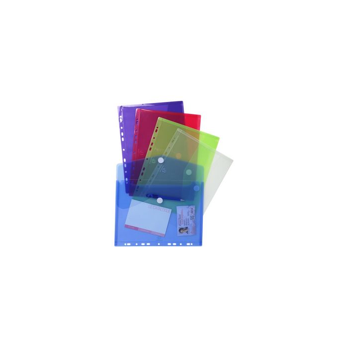 EXACOMPTA Pochette document perforée, A4, PP, transparent