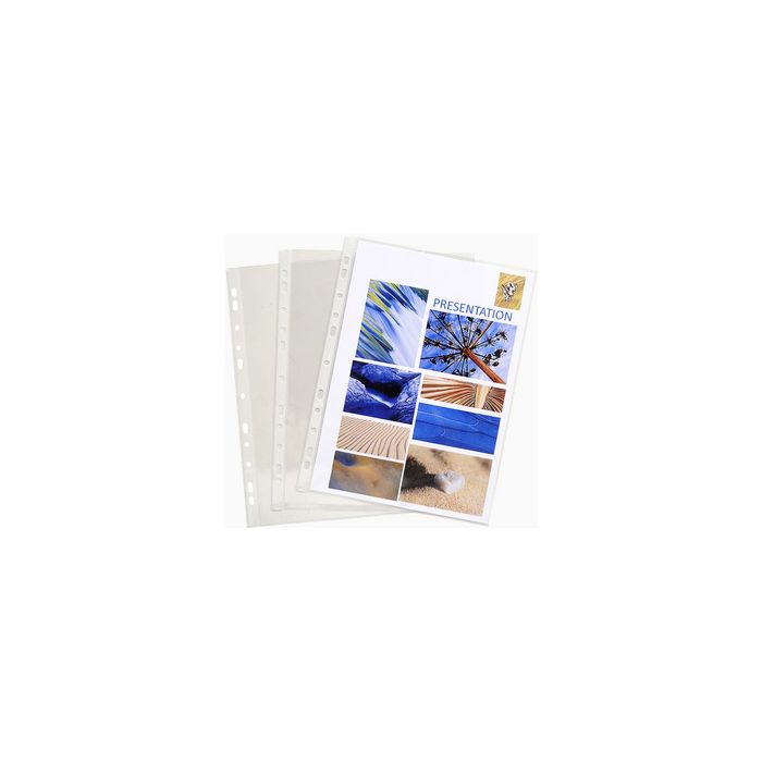 EXACOMPTA Pochette perforée, A4, PVC, lisse, transparent
