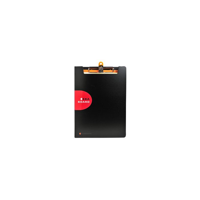EXACOMPTA Porte-bloc avec rabat EXABOARD, A4, PP, noir