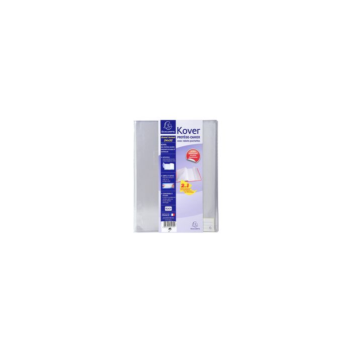 EXACOMPTA Protège-cahier Kover, PVC, 240 x 320 mm, incolore
