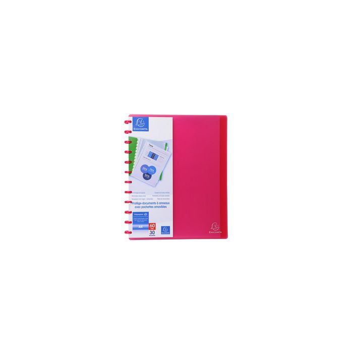 EXACOMPTA Protège-documents, A4, 30 pochettes, rouge