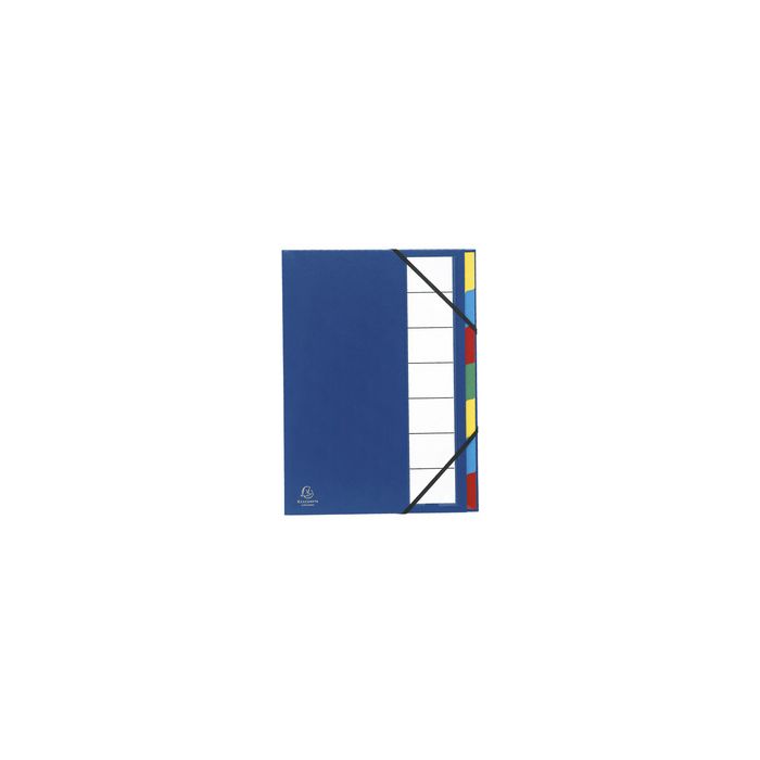 EXACOMPTA Trieur Harmonika, PP, 12 compartiments, bleu