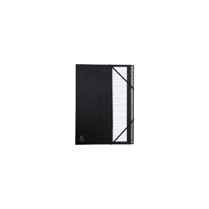 EXACOMPTA Trieur Ordonator, 1-12, A4, 12 compartiments, noir
