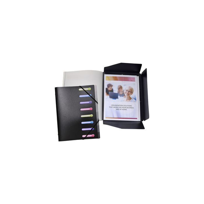 EXACOMPTA Trieur, A4, PP, 8 compartiments, assorti x10