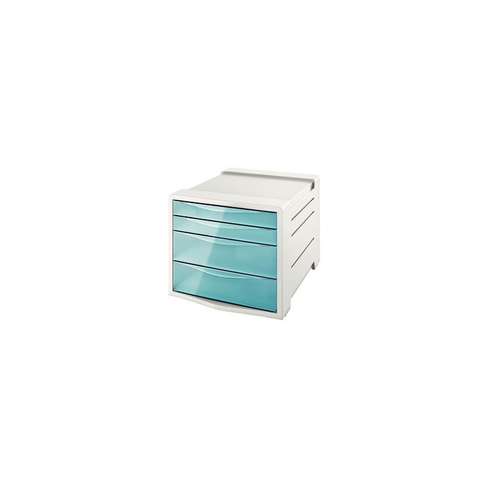 Esselte Module de classement Colour'Ice, 4 tiroirs, bleu
