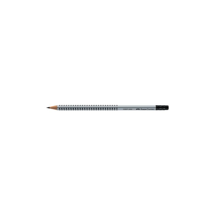 FABER-CASTELL Crayon GRIP 2001 avec gomme, degré dureté: B