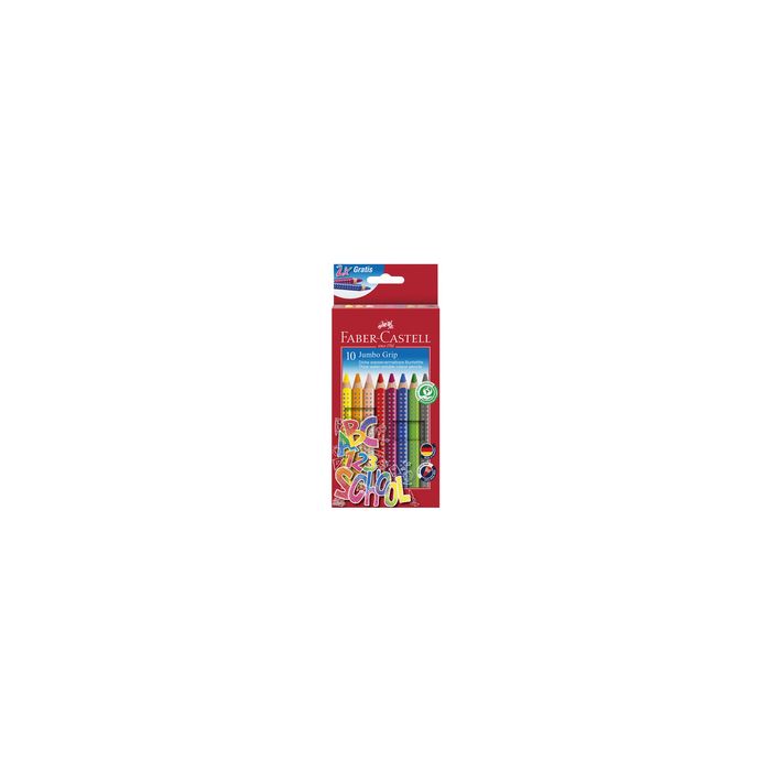 FABER-CASTELL Crayon de couleur Jumbo GRIP, étui promo