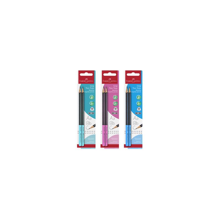 FABER-CASTELL Crayon de papier GRIP 2001 TWO TONE, blister