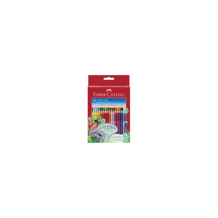 FABER-CASTELL Crayons de couleur Colour GRIP, étui de 36