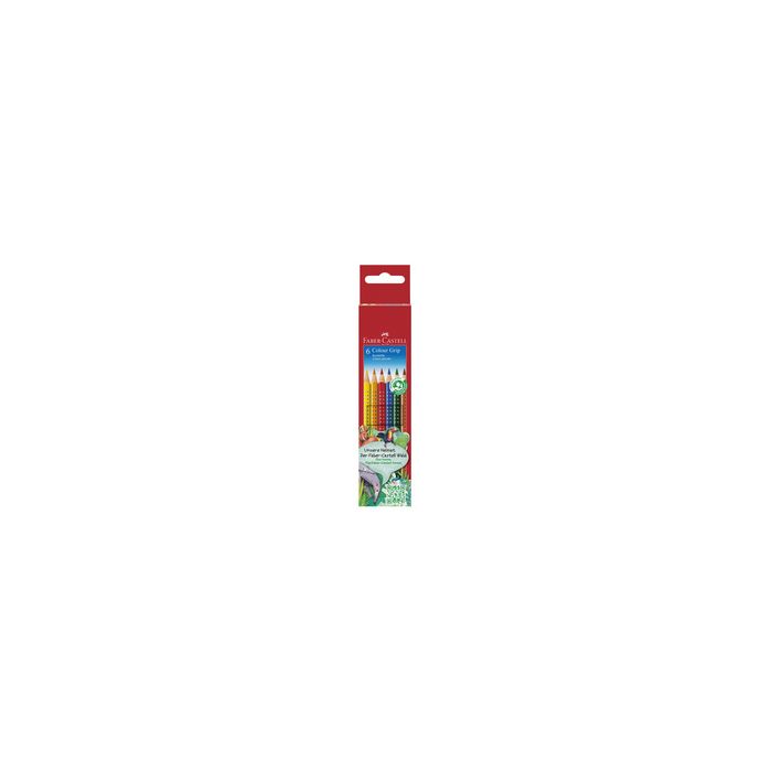 FABER-CASTELL Crayons de couleur Colour GRIP, étui de 6
