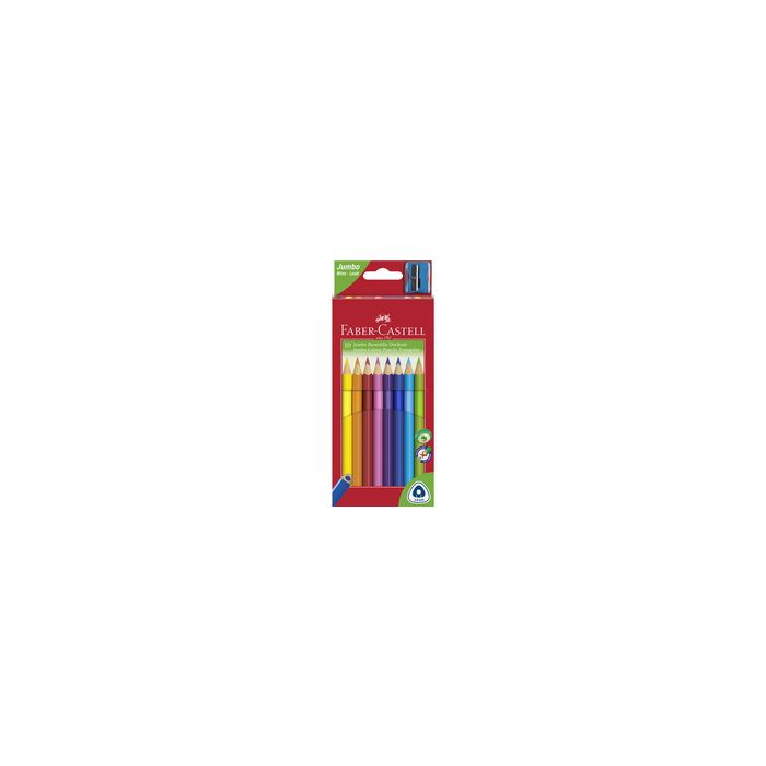 FABER-CASTELL Crayons de couleur Jumbo triangulaire, 10 étui