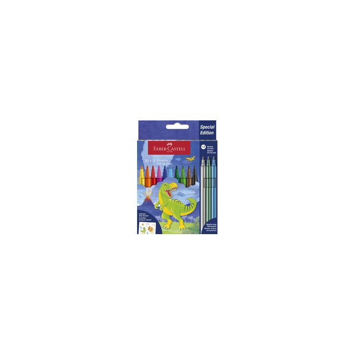 FABER-CASTELL Feutre Dino, étui en carton 10+3