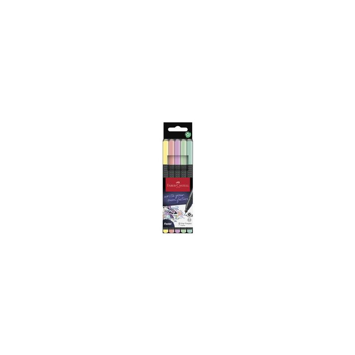 FABER-CASTELL Feutre pointe fine GRIP FINEPEN, étui de 5