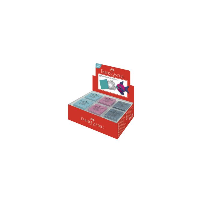 FABER-CASTELL Gomme malléable ART ERASER, assorti x18