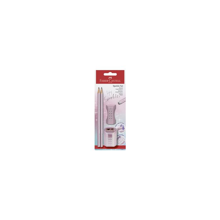 FABER-CASTELL Kit d'écriture GRIP SPARKLE, rosé