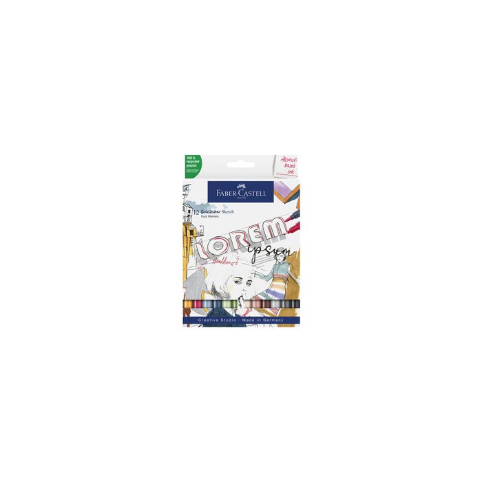 FABER-CASTELL Marqueur Sketch GOLDFABER, étui de 12