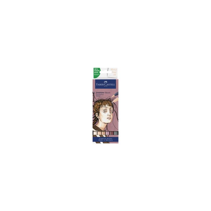 FABER-CASTELL Marqueur Sketch GOLDFABER, étui de 6 Portrait