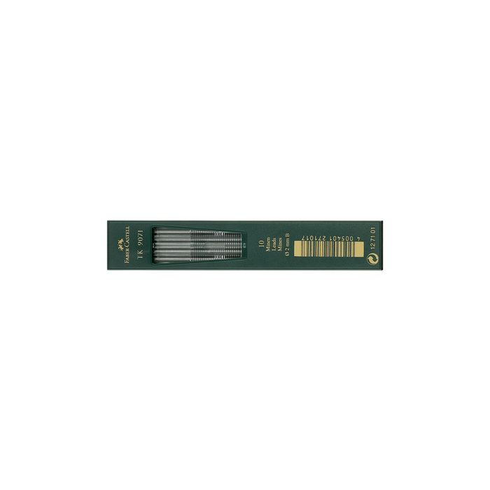 FABER-CASTELL Mines TK 9071, noir profond, degré dureté: 2H