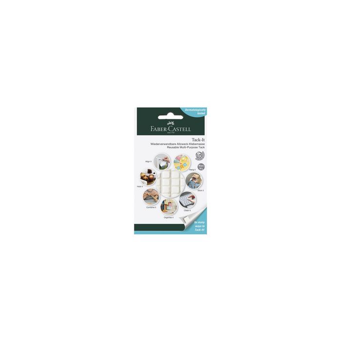 FABER-CASTELL Pastille adhésive Tack-It, enlevable, blanc