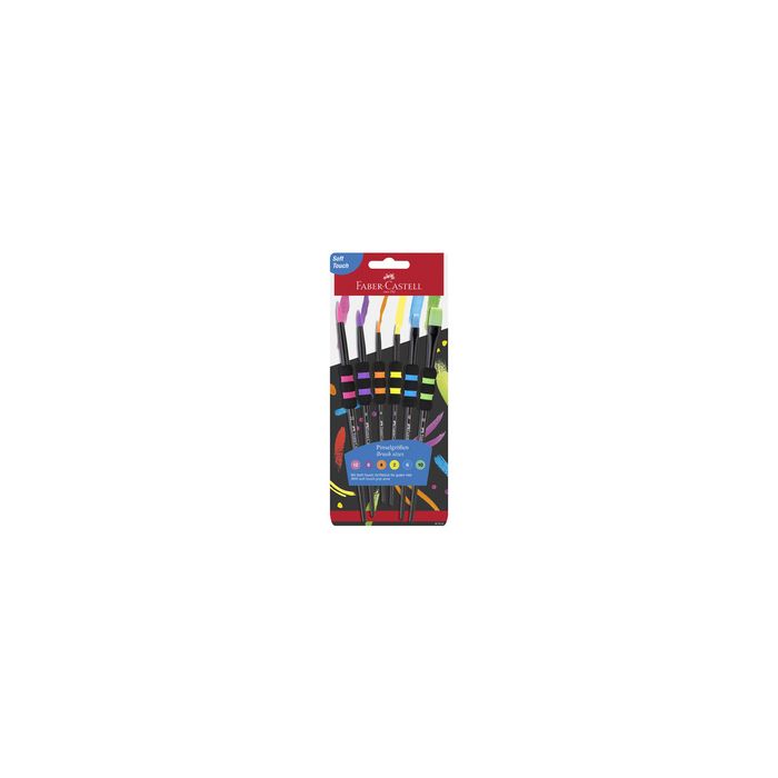 FABER-CASTELL Pinceau à poils synthétiques, set de 6