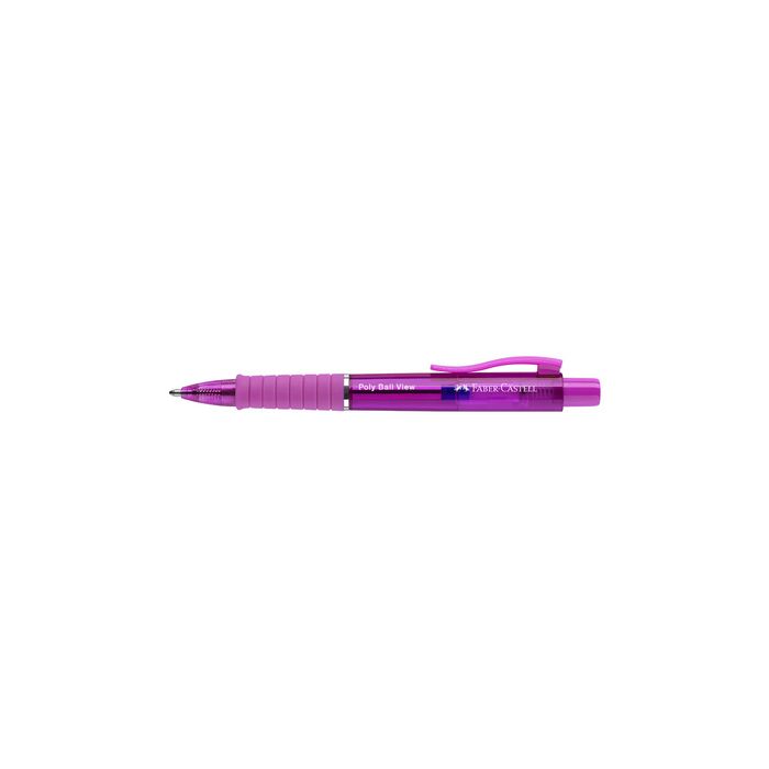 FABER-CASTELL Stylo à bille POLY BALL VIEW, fuchsia