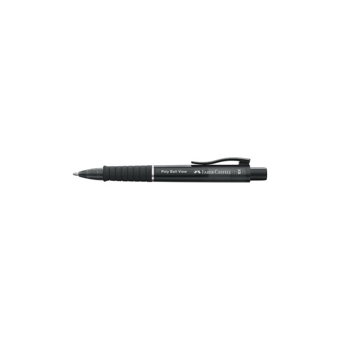 FABER-CASTELL Stylo à bille rétractable POLY BALL VIEW, noir