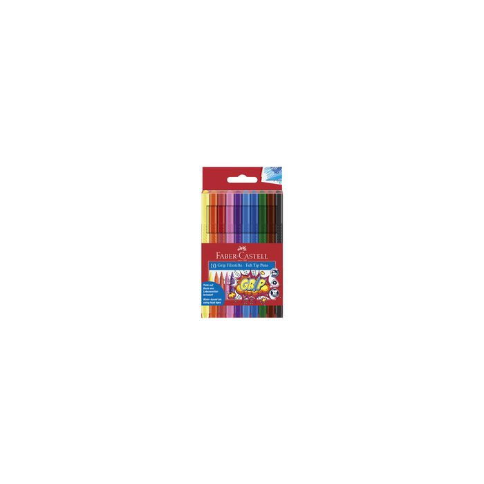 FABER-CASTELL Stylo feutre GRIP COLOUR MARKER, étui de 10