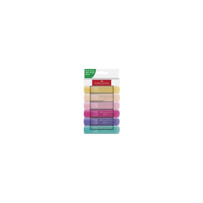 FABER-CASTELL Surligneur TEXTLINER 46 PASTEL, étui de 6
