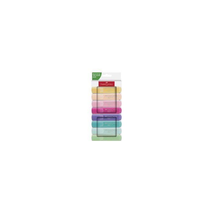FABER-CASTELL Surligneur TEXTLINER 46 PASTEL, étui de 8