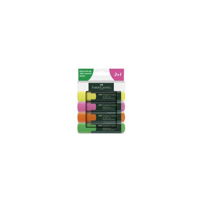 FABER-CASTELL Surligneur TEXTLINER 48, étui de 4